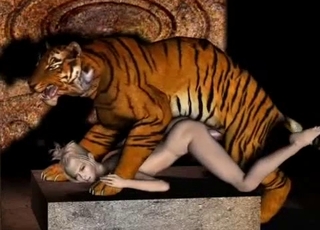 Sex-addicted zoophile and trained young animal